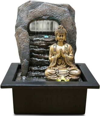 No Brand No Brand - Zen&Light sc 1707 Buddha Zen Dao - Fontana, resina 21 x 17 x 25 cm, bronzo, 1 pz
