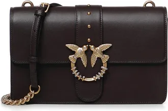 Pinko Love Bag One Medium Leather Crossbody Bag
