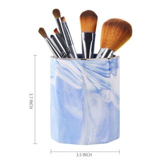 OEM Dise&ntilde;o Exquisito Con Estampado De M&aacute;rmol, Organizador De Escritorio Port&aacute;til, Portal&aacute;pices De Cer&aacute;mica Duradero, Organizador Perfecto Para Brochas De 