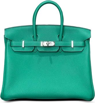Hermès 2024 Birkin 25 Togo palladium-hardware tote bag - Green