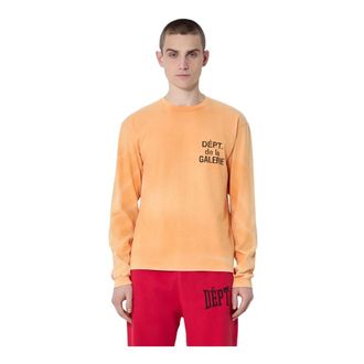 Gallery Dept. Long Sleeve Tops, male, Orange, Size: M French Logo Print T-Shirt