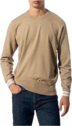 John Richmond Maglia Artuso - Heren - Ronde hals truien - Beige - M - Truien & Vesten