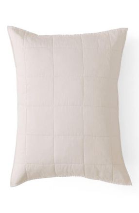 Pact Organic Cotton Organic Quilted Sham 2-Pack in Bone at Nordstrom, Size Standard