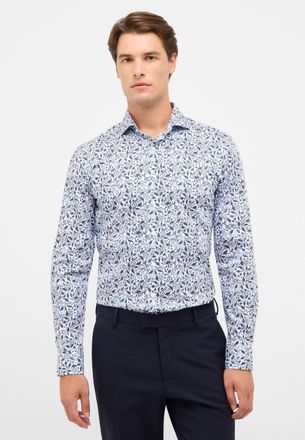 Eterna Langarmhemd ETERNA SLIM FIT, Herren, Gr. 40, Normalgr&ouml;ssen, denim, Satin, 100% Baumwolle, schmal, Manschette, Hemden Langarmhemd, NON IRON (b&uuml;gelfrei)