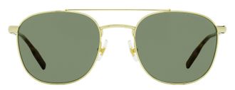 Montblanc MB0114S Rounded Square Metal Sunglasses - Gold