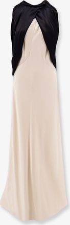 Alberta Ferretti Vestito lungo in viscosa con mantella amovibile - ALBERTA FERRETTI - gender_Woman