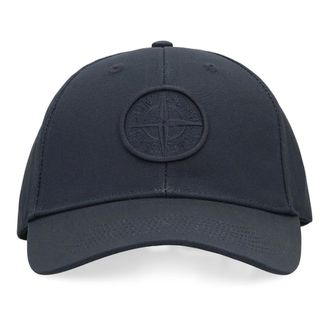 Stone Island Caps, male, Blue, Size: ONE SIZE Cotton Reps Cap