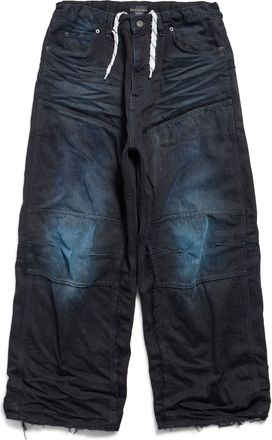 Balenciaga Double Knee Pants Dark Blue 809444TRW587150