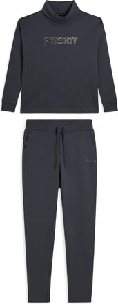 Freddy Tuta con collo risvoltabile e logo decorato da borchie