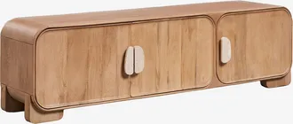 Sklum Mueble Tv En Madera De Mango Y Piedra Natural Kivalina Sklum 180 X 45 Cm