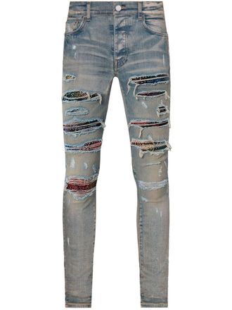 Amiri Jeans Thrasher con stampa paisley - Blu