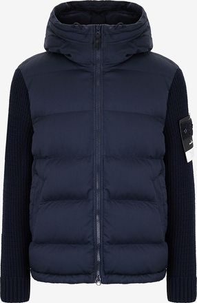 Stone Island Kurze Jacke mit Stehkragen aus Segeltuch