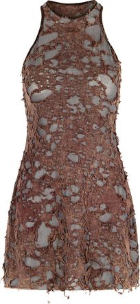 Diesel Brown Cotton Blend Dress