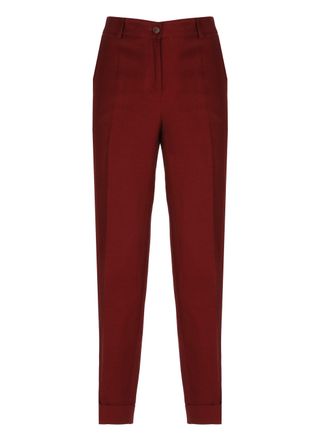 P.A.R.O.S.H. Bordeaux Raisa26 Linen-Blend Chino Pants