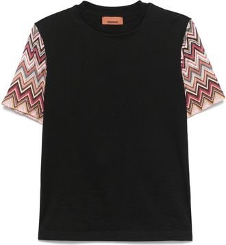 Missoni T-shirt girocollo con motivo a zigzag - Nero