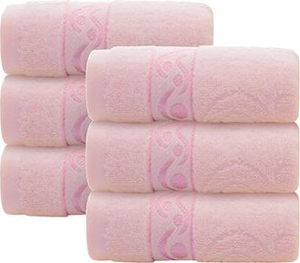 OEM Lot De 6 Serviettes, Coton Doux, Absorbantes, L&eacute;g&egrave;res, S&eacute;chage Rapide, Cuisine Salle De Bain Salon