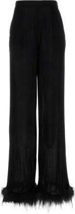 Prada Black Satin Wide Leg Pant