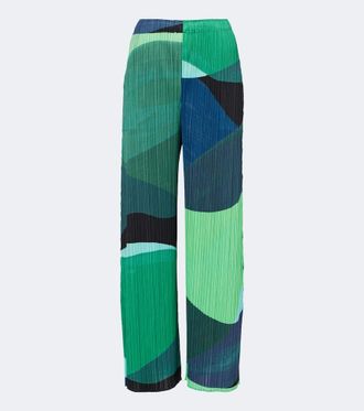 Pleats Please Issey Miyake Pantalones anchos Orbit plisados