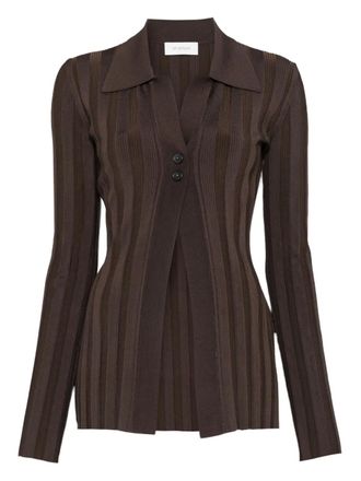 Sportmax Cardigan a coste Albio - Marrone