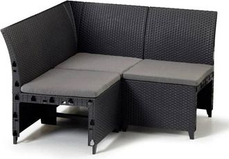 Keter Elemento sofá rinconero de jardín Rosalie grafito Keter