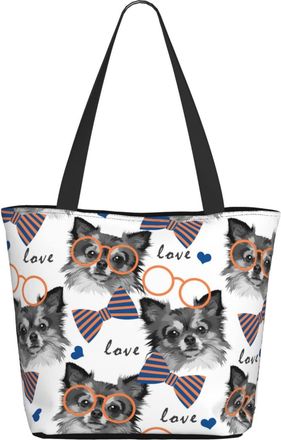 AOOEDM Love Yorkie Dog Ladies Shopping Bag 13x11x7in.The Perfect ValentineS Day Gift.It Is The Best ValentineS Day Gift For Mom, Daughter, Wife,Etc