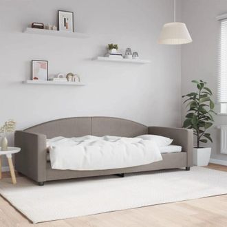vidaXL Letto da Giorno Tortora 90x200 cm in Tessuto - Vidaxl