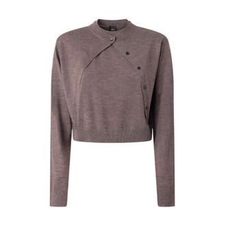Pinko Pinko - Ronde hals gebreid - Dames - Truien - Beige - Maat: S Wol