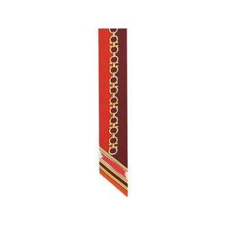 Ferragamo Accessoires, Dames, Rood, ONE Size, Felini Zijden Bandeau