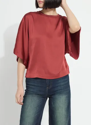 Lyss&eacute; Ginger Mix-Media Dolman Tee