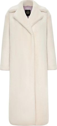 Cesare Gaspari Luxueuze Faux Fur Jas Freya - Dames - Mantel - Wit - L - Polyester - Jassen