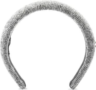 Miu Miu Cerchietto con logo anni 2020 - Grigio