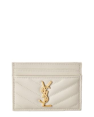 Saint Laurent Monogram Leather Card Holder