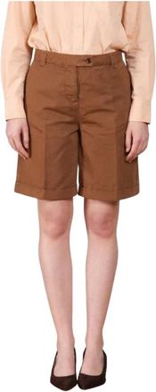 Mason's Brigitte Chino Bermuda - Dames - Korte Broeken - Bruin - XS - Katoen - Korte Broeken