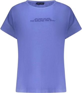 North Sails T-shirt met korte mouwen - Dames - T-shirts - Blauw - S - Katoen - Tops