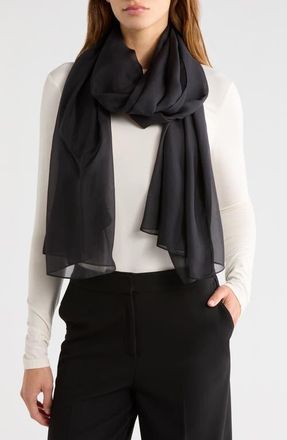 Nordstrom Silk Scarf in Black at Nordstrom