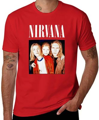 Generic Funny Nirv.a.n.a Hans.o.n Mashup 90s Pop Punk Band Fan,Mens T-Shirt Red-Style M