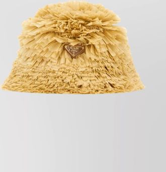 Prada textured raffia bucket hat accessory
