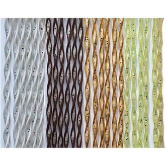 Made in Italy Cortina Helicoidal luna Cm. 125 X 230 - Marr&oacute;n Op./transpar