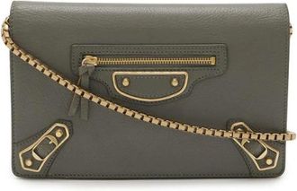 Balenciaga Pre-owned Vintage Cross Body Bag - Dames - Vintage Schoudertas - Grijs - ONE Size - Leer - Vintage