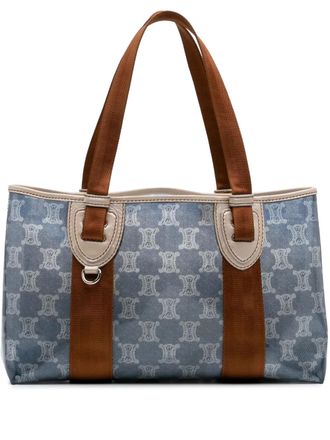 Celine 2007 Macadam PVC tote bag - women - PVC/Calf Leather - One Size - Blue