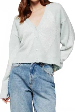 Brodie Miriam Sequin Cardigan In Pearl Blue