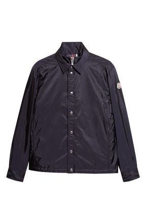 Moncler Meridelle Water Repellent Down Shirt Jacket in Dark Navy Blue at Nordstrom, Size 3