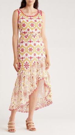 By Design Athens Embroidered Peekaboo Maxi Dress in Bright White at Nordstrom Rack, Size X-Small
