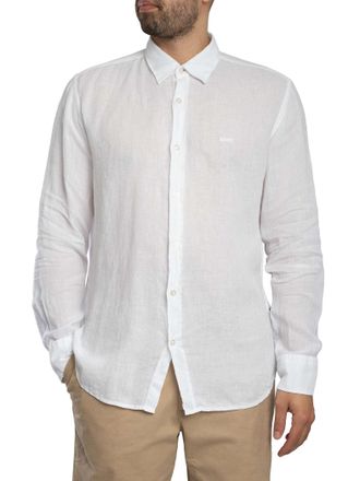 HUGO BOSS Elegant Regular Overhemd, Wit