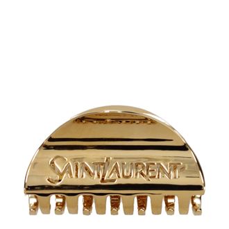 Saint Laurent Haaraccessoires Crab Clip Dames Goud Metaal