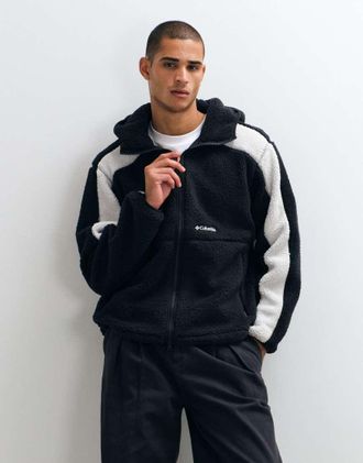 Columbia Street Tech CSC felpa con cappuccio in pile nera-Nero