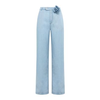Blugirl Wide Trousers, female, Blue, Size: W29 Trousers