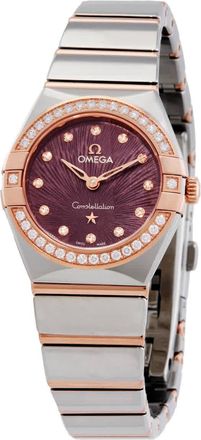 Omega Constellation Quartz Diamond Purple Dial Ladies Watch 131.25.25.60.60.002