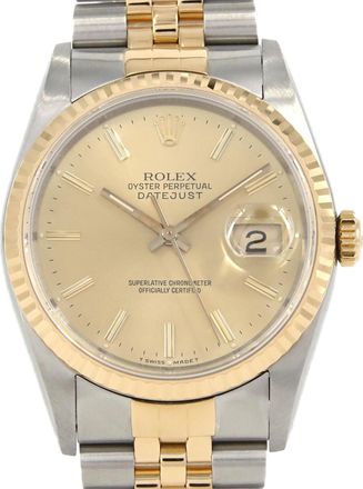 Rolex Datejust Stainless Steel yellow gold Wristwatch (Pre-Owned)