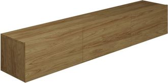 Petits Meubles Mueble TV de pared 3 puertas estratificado marr&oacute;n